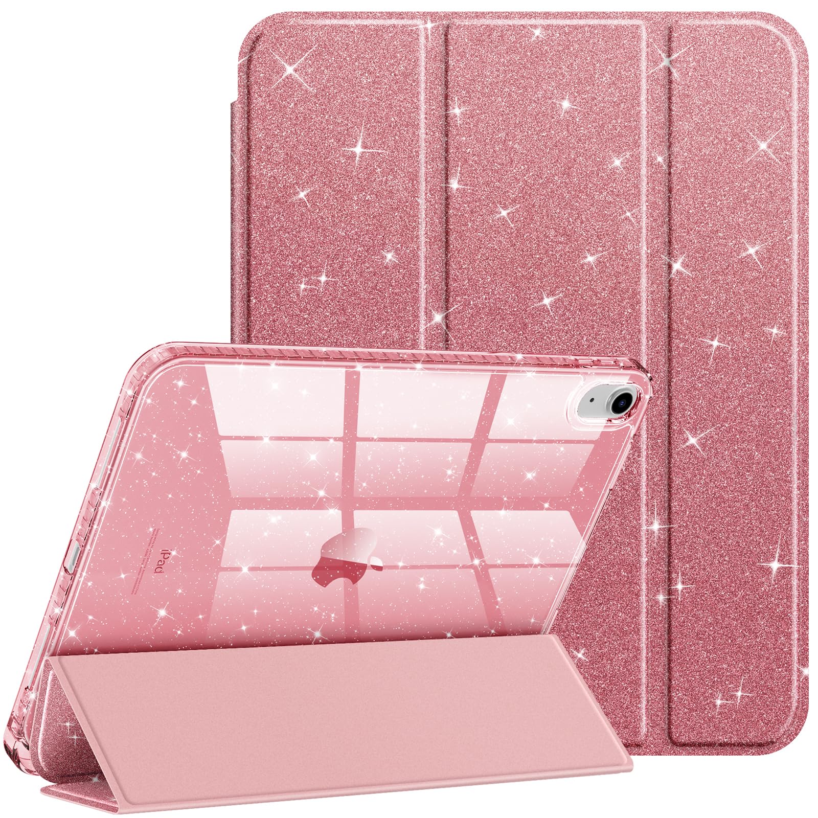 ZORBES® Case Cover for iPad (A16) 11th/10th Generation (2025/2022), Auto Sleep Wake Suppport, Pencil Holder, Trifold Flip Soft Cover for iPad 11th Gen 11 inch / 10th Gen 10.9 inch - Glittering Pink ZORBES® Case Cover for iPad (A16) 11th/10th Generation (2025/2022), Auto Sleep Wake Suppport, Pencil Holder, Trifold Flip Soft Cover for iPad 11th Gen 11 inch / 10th Gen 10.9 inch - Glittering Pink
